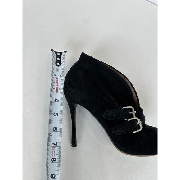 TABITHA SIMMONS Black Buckle Strap Goth Winklepicker Pointed Toe Stiletto 38 - Picture 10 of 10